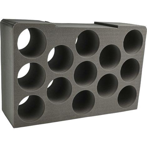 vhbw Kartuschen-Einsatz kompatibel mit Bosch Sortimo L-Boxx 374 Werkzeugkoffer, Systembox - Schaumstoffeinlage für 13 Kartuschen, Schwarz
