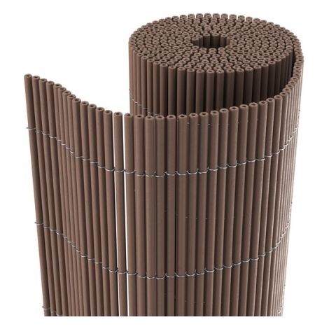 FAURA MIMBRE DE PVC MARRON 1,5X3 METROS AGARRE ACERO GALVANIZADO
