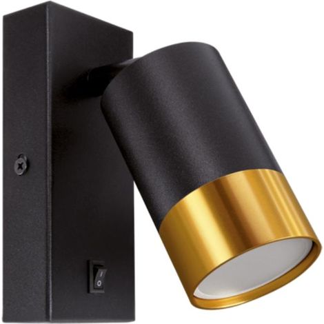 Applique Orientable avec Interrupteur pour Ampoule GU10 - Noir - SILUMEN