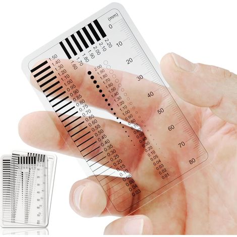 2 pièces - Instrument de mesure des fissures - Échelle d'estimation du véhicule - Mesure des défauts de la voiture - Micromètre - Coin de mesure - Jeu de cartes expert 2 pièces - Équipement expert - R