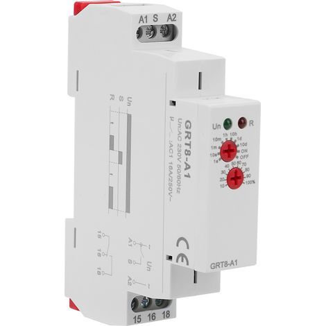 GRT8-A1 Mini relais temporisé à la mise sous tension Montage sur rail DIN AC 220V (1/5)