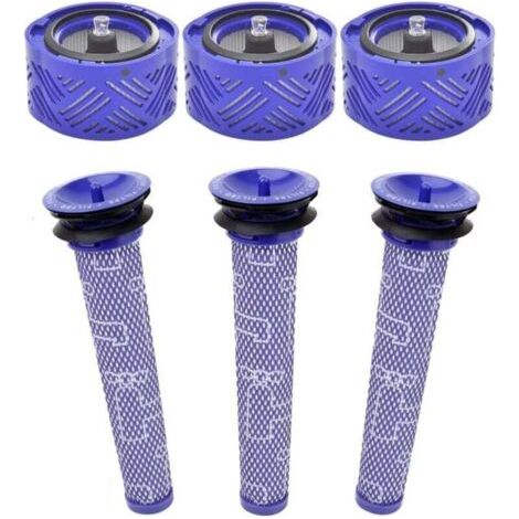 6er-Pack Ersatz-HEPA-Filter für Dyson V6 DC58 DC59 DC62 DC72 DC74 SV03 SV04 SV05 SV06 SV07 SV08 SV09 Absolute Animal Motorhead Staubsauger, Teilenummer 965661-01, 966741-01