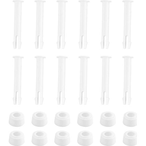 12 goupilles de fixation en plastique et 12 joints en caoutchouc pour piscine hors sol ronde Intex (pièces détachées 2) (1/4)