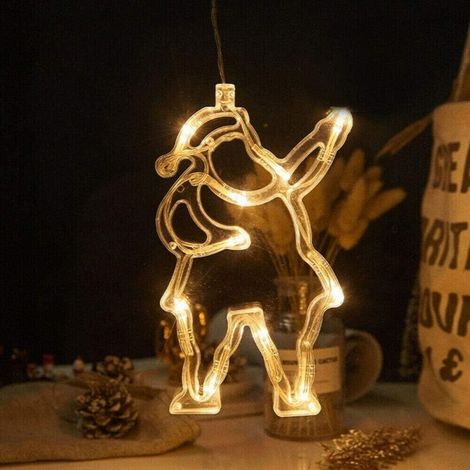 Autres décorations de Noël, décorations de Noël, lumières LED, accessoires pour sapin de Noël, autocollants pour vitrines, décorations de scène, ambiance, décorations de vitrine, lumières (Père Noël) (1/4)