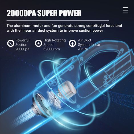 Ortviai Aspirateur Sans Fil 2-en-1 Balai et Main, 20000 Pa, Batterie 3000 mAh, 30 min Autonomie, Filtre Lavable, Vert
