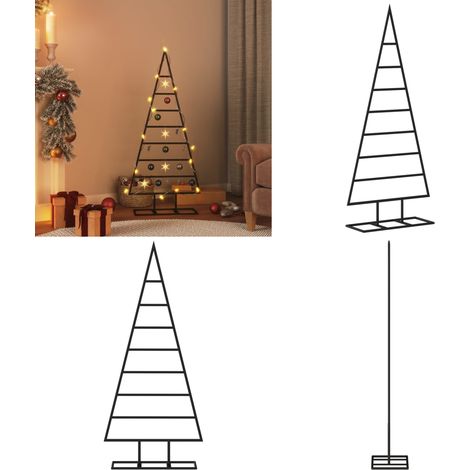 Metall-Weihnachtsbaum für Dekorationen Schwarz 125 cm - Weihnachtsdekoration - DIY-Weihnachtsdekoration (1/5)