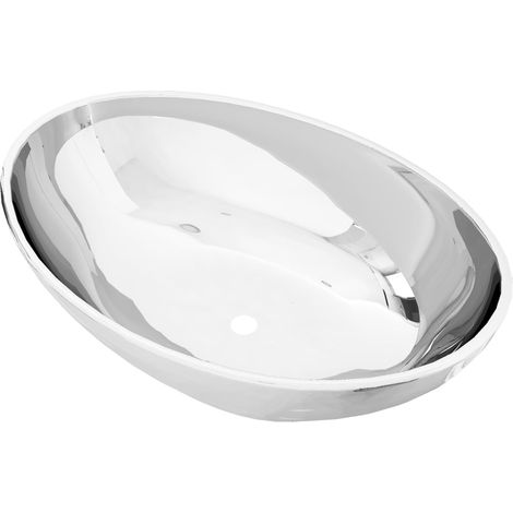 Lavabo 40  x 33 x 13,5 cm Céramique Argenté