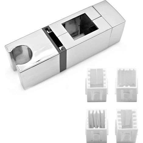 Support pommeau douche pour barre levage rectangulaire, accessoire remplacement pour support douche compatible avec 4 tailles barre (1/5)