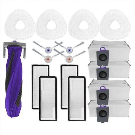 Accessoires et pièces de rechange pour Freo Z Ultra : brosse principale, filtre HEPA, chiffon et sac à poussière. (1/5)