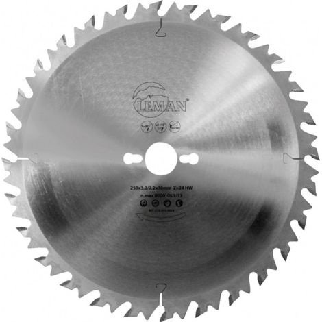 Leman - Hartmetallklinge Debit 250x30x24z Alt / Anti-Rückschlag / Holz (1/3)
