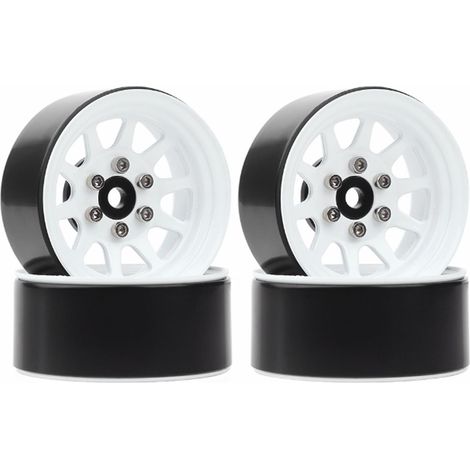 Moyeu de roue Beadlock en métal pour voiture télécommandée Axial SCX10 AXI03007 90046 - Accessoire blanc (1/5)