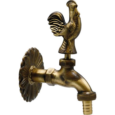 RUBINETTO ORNAMENTALE 'GALLETTO' 1/2 con maniglia e rosone  - LIF