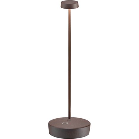 Zafferano Lampada a led da tavolo Swap Pro Corten ricaricabile e dimmerabile 2200-2700-3000K - 9h massima potenza