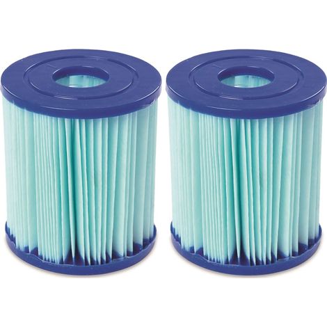 Pack 2 Filtros de Agua para Depuradora de Cartucho Tipo I Anti-Microbial Bestway de 1.249 litros/hora (1/4)
