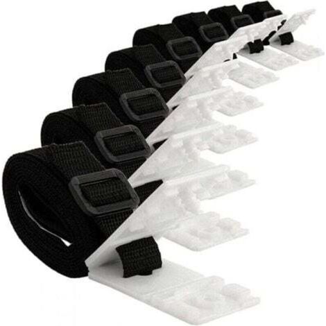 Kit de fixation pour couverture solaire piscine – 8 sangles résistantes avec œillets métalliques – Compatible enrouleur, taille unique (1/4)