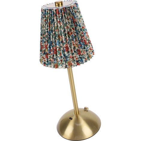 Kleine, plissierte Tischlampe aus Eisen und Stoff mit sanftem Licht, Nachttischlampe für Schlafzimmer und Wohnzimmer, Stil 3 (1/5)