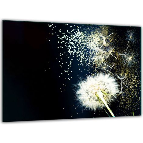 Tagliere in vetro temperato 30x22 cm con motivo floreale (1/5)