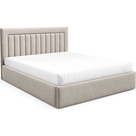 Selsey Averin - Polsterbett 160x200 mit Bettkasten, beige Velours (1/5)