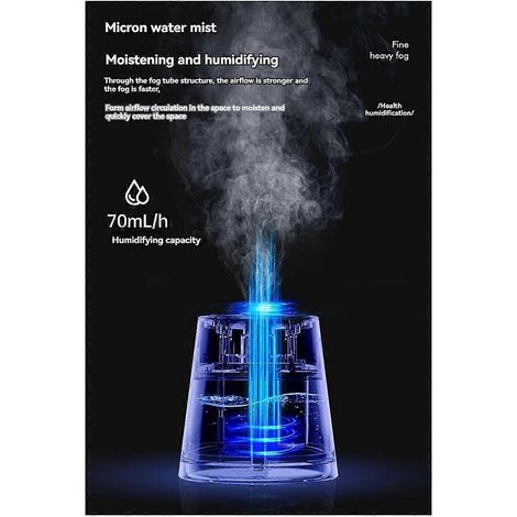 Humidificateur d'air portable pour chambre à coucher, voyage et bureau, blanc B (1/5)