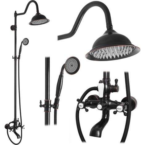 Shower set REA BERGAMO OLD BLACK (1/5)