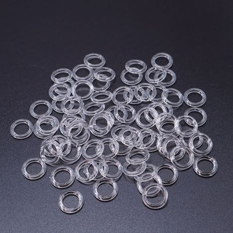 Auf Lager: Transparente Dichtungsringe für römische Jalousien, DIY-Zubehörset für Jalousien, Weihnachtsaufhängeringe (36 Stück) (1/5)