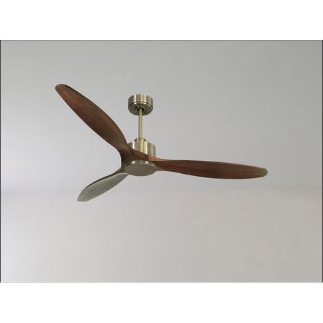 Modulo Low Profile Regular  - un ventilateur pour plafond bas , DC 132 cm Blanc pales bois clair avec Lumière 20 à 40 m² (1/5)