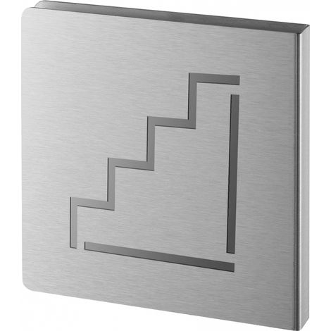 Pittogramma scale in acciaio inox spazzolato 120 x 120 mm – THIRARD (1/2)