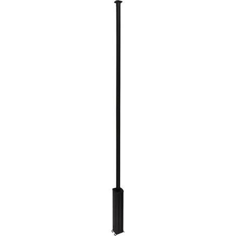 Colonne à clippage direct 4 compartiments hauteur 3,35m couvercle PVC et corps en alu noir RAL9017 LEGRAND 653052 (1/3)