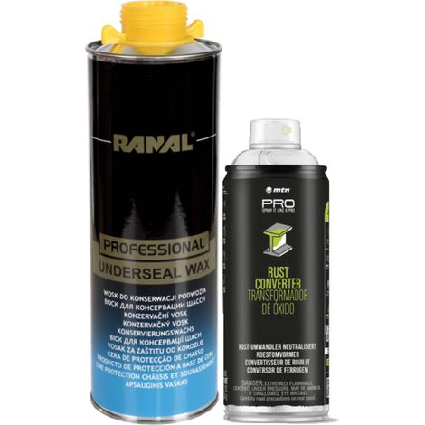 1x Cera anticorrosione per la manutenzione del sottoscocca 1L + 1x Rimuovi ruggine 400ml (1/4)