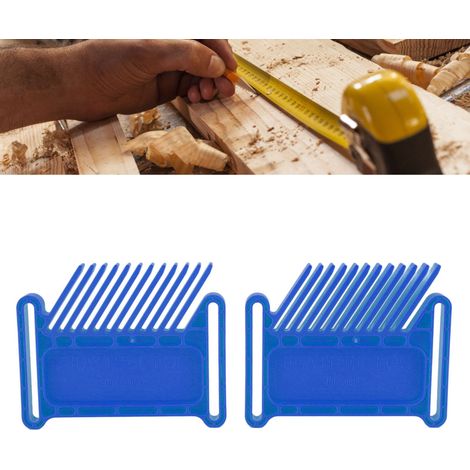 Planche à copeaux pour travail du bois Accessoire de sécurité Vertical et pivotant Kit 28 pièces plastique et fer Bleu (1/5)