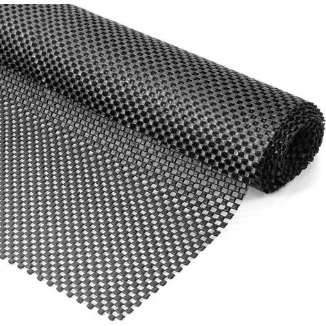 Tapis Antidérapant Polyvalent, 50CM x 200CM PVC, Noir, Anti Dérapant, Doublure D'Étagère de Tiroir, Tapis de Coussin de Sol Imperméable pour Maison Bureau Voitures Cuisine Salle de Bain (1/5)