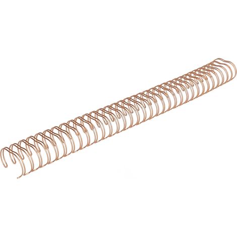 Rouleaux de reliure spirale 50 pièces Ø19mm 3/4" 34 dents rapport 3:1 capacité 180 feuilles fer nylon rose doré pour papier A4 (1/5)