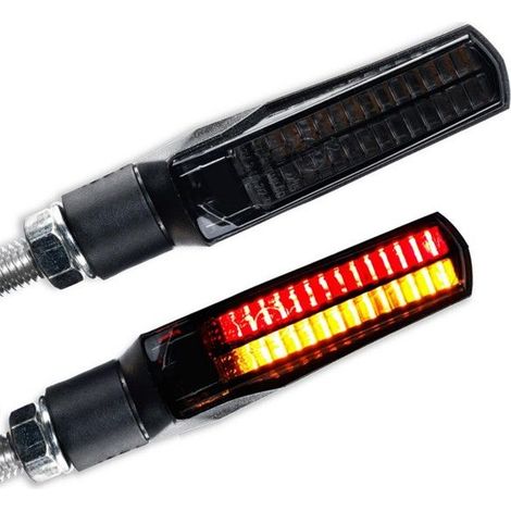 LED-Rücklicht mit Blinker für Custom-Motorrad Muscle TX5 in getöntem Schwarz CB17740