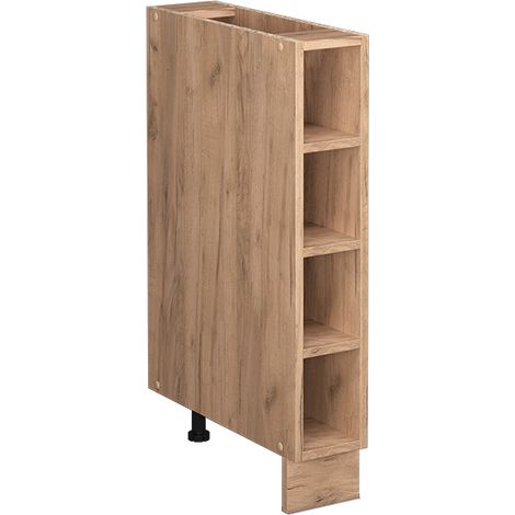 Scaffale da cucina Fame-Line, Rovere dorato, 15 cm senza piano di lavoro, Vicco (1/4)