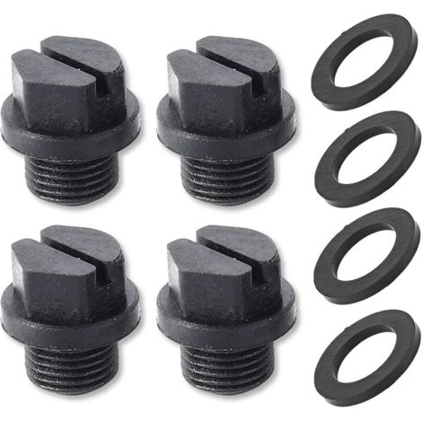 Lot de 4 bouchons de vidange avec joints toriques pour pompe de filtration de piscine SPX1700FG, bouchon de rechange pour pompe de vidange de piscine Hayward (1/4)