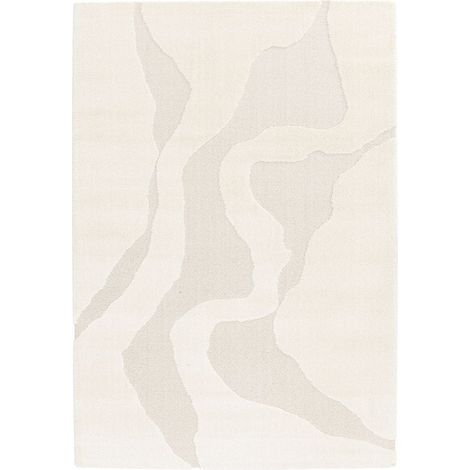 BOBOCHIC - Tapis poils courts COLAS motif abstrait 160x230 Beige (1/5)
