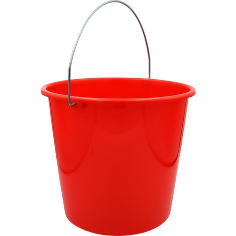 Haushaltseimer mit Metallbügel rot 10 Liter HEM10R (1/4)