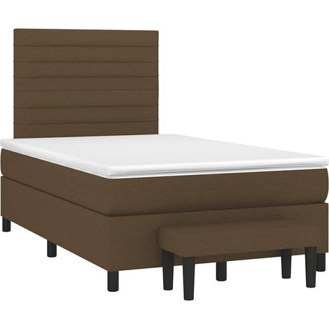 Maison Exclusive - Giroletto a Molle con Materasso Marrone Scuro 120x190cm Tessuto