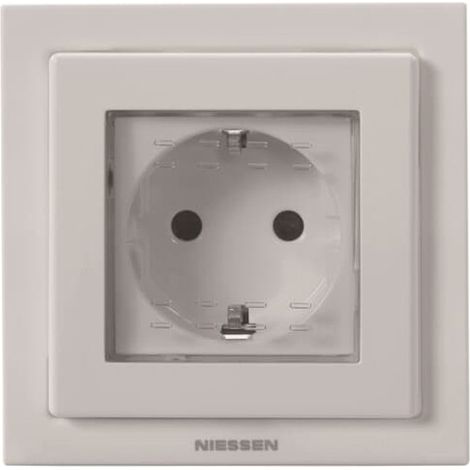 Niessen Zenit Series N3088BL Blanc 2P+T IP55 encastré prise schuko blanc N3088BL