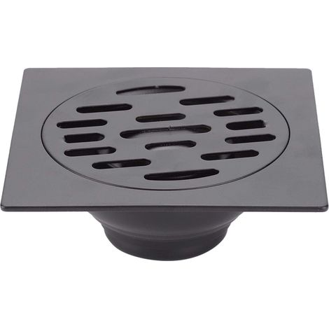 Evacuation Sol Plancher - Grille Acier Inoxydable 3 cm - Forme En T - Noir - Pour Salle De Bain Cuisine Piscine Balcon - 1 Pièce (1/4)