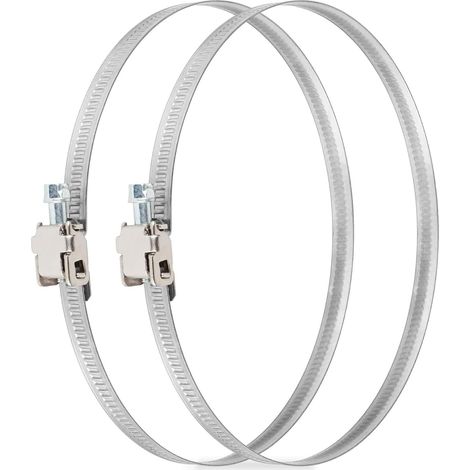 Colliers de serrage professionnels Lot de 2 colliers de serrage en acier inoxydable Collier de serrage de avec collier de serrage à vis sans (100 mm)