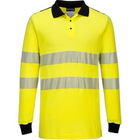 Polo Haute Visibilité Ignifugé Couleur : Jaune/noir Taille Xxxl - Portwest (1/2)