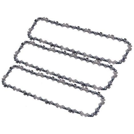 Lot de 3 chaînes et 1 Guide pour tronçoneuse sur perche, 40 maillons et Guide de 29cm, compatible avec Ryobi, Husqvarna, Makita et autres (1/5)