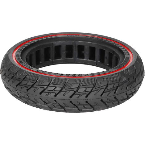 Ulip 2 pièces pneu solide de 8,5 pouces 8 1/2x2 pneus en nid d'abeille pour scooter électrique 50/75-6.1 remplacement avant et arrière tout-terrain avec 2 pieds de biche en acier antidérapants absorba (1/5)