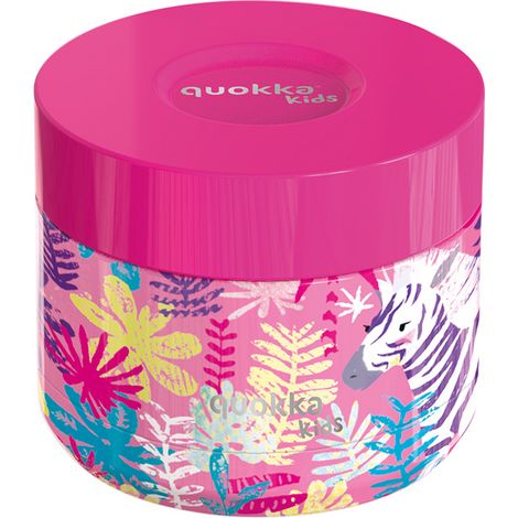 Quokka Whim Kids Food Jar – Thermo-Lunchbox/Lunch-Thermoskanne für Kinder 369 ml (Zebras) (1/2)