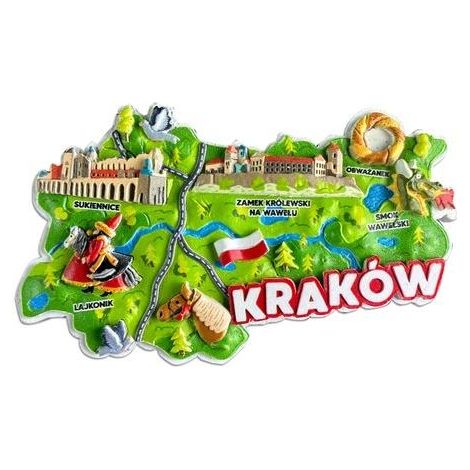 Aimant J'aime la Pologne Cracovie ILP-MAG-C-KRA-65