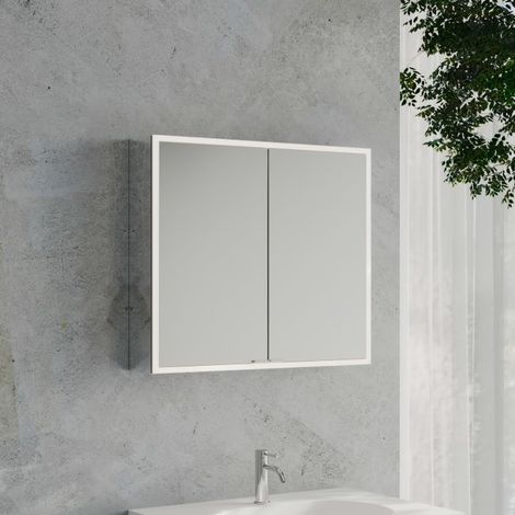 Kronenbach Cube 2.0 Spiegelschrank 80 cm, Aufputz, 2-türig (1/5)