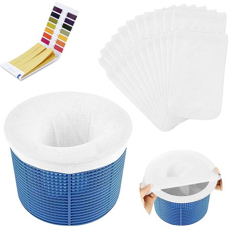 20 Pack Swimming Pool Filters, Filter Socks, Waste Cover, Pool Skimmer (1/5)
