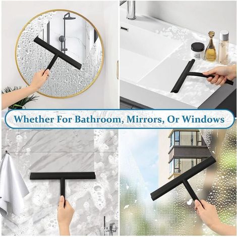 Duschabzieher 23,5–95 cm, Badezimmerabzieher mit Silikonhalterung, Duschabzieher mit Edelstahlkern, multifunktionaler Fensterabzieher für die Dusche, DOLASO (1/3)