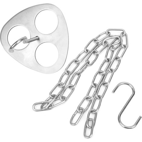 Trépied de camping portable en acier inoxydable avec support de suspension pour casseroles et casseroles.